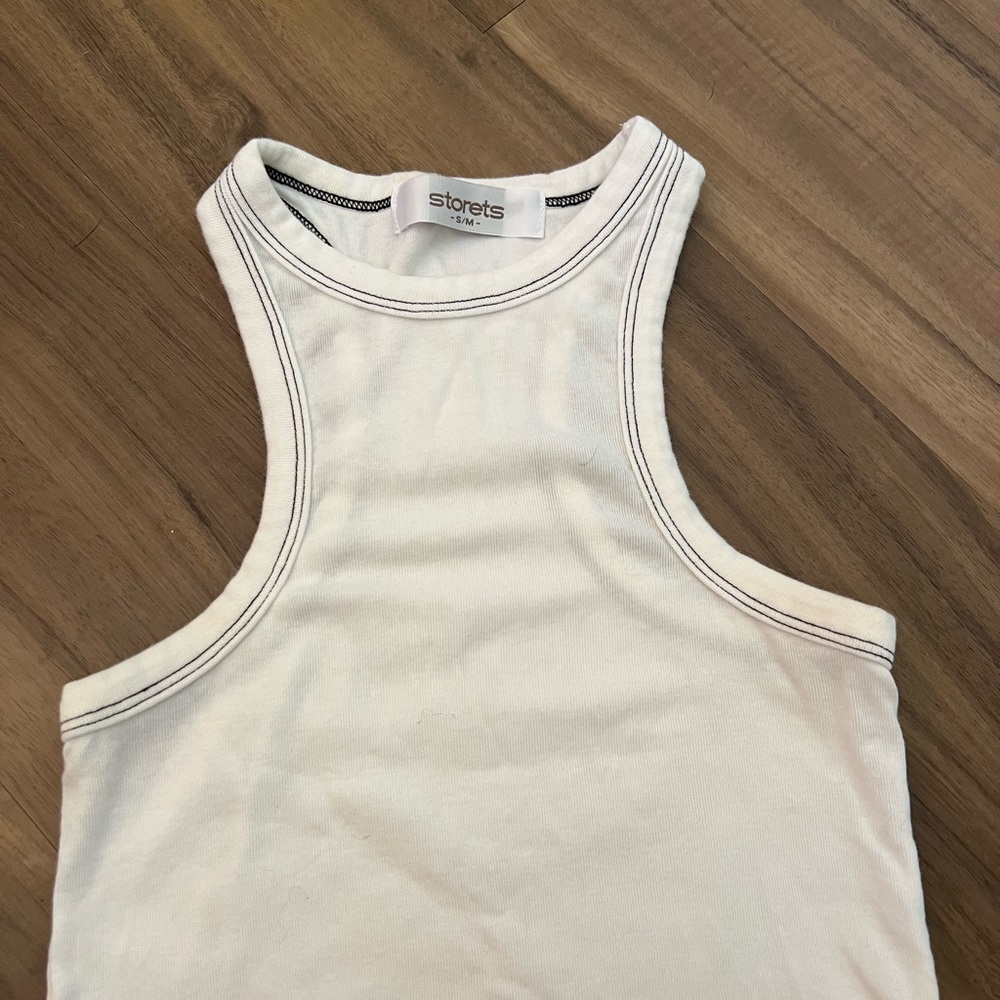 Storets White Racer Tank - Picture 5 of 6